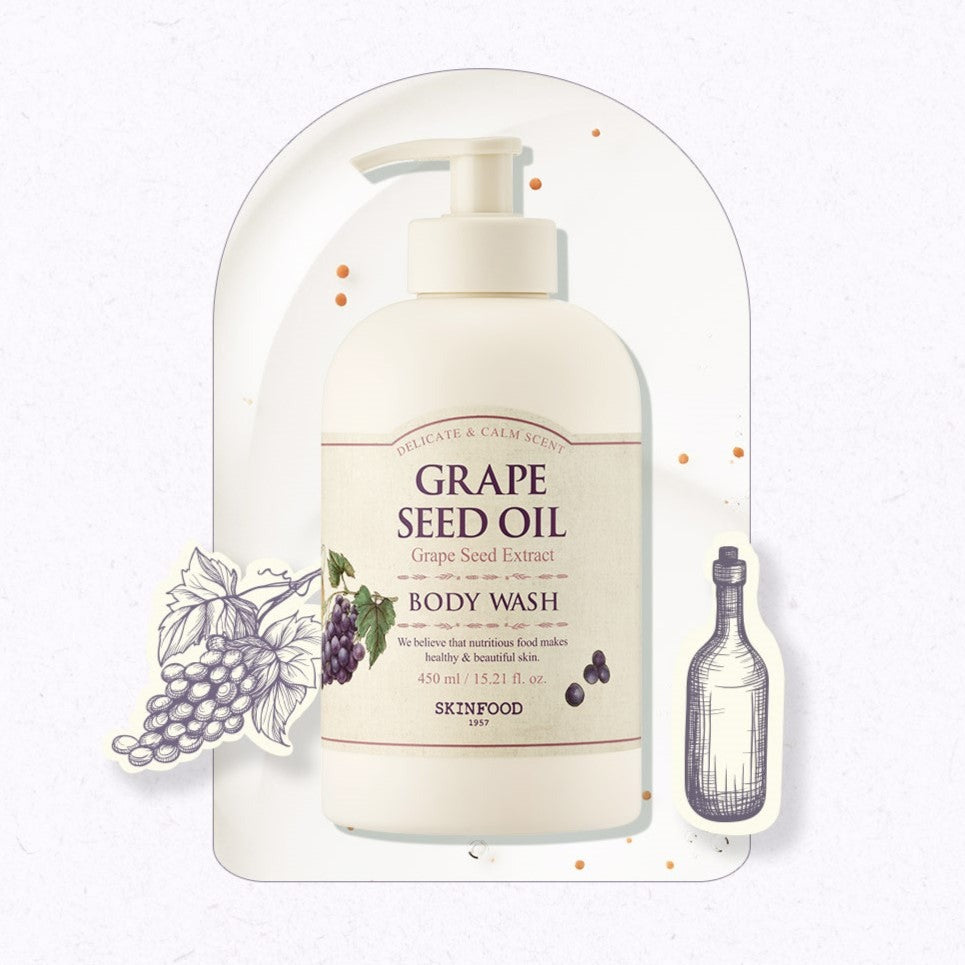 SKINFOOD Grape Seed Oil Body Wash 450ml