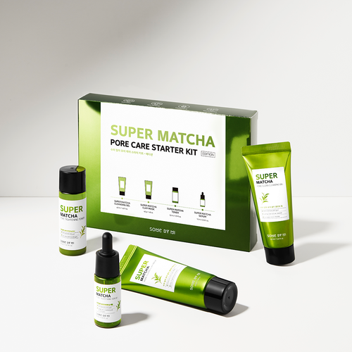 SOME BY MI Super Matcha Pore Care Starter Kit (Cleansing Gel+Mask+Toner+Serum)