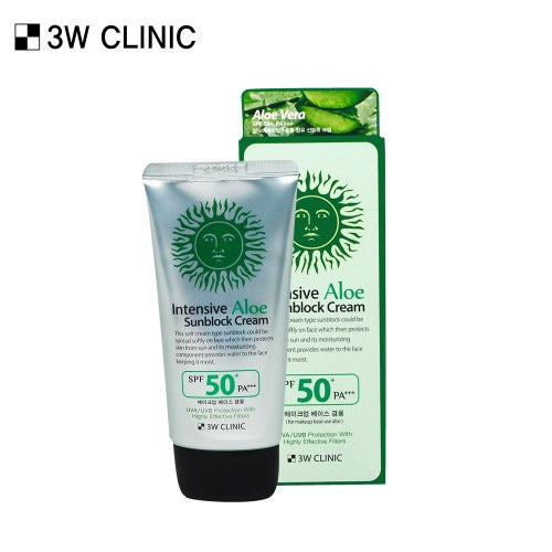 3W CLINIC Intensive Aloe UV Sunblock Cream 70ml