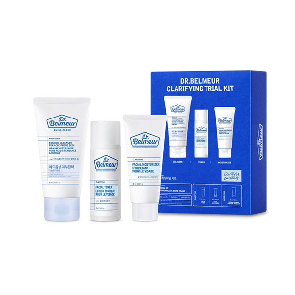 DR.BELMEUR Clarifying Trial Kit (Toner+Moisturizer+Cleanser)