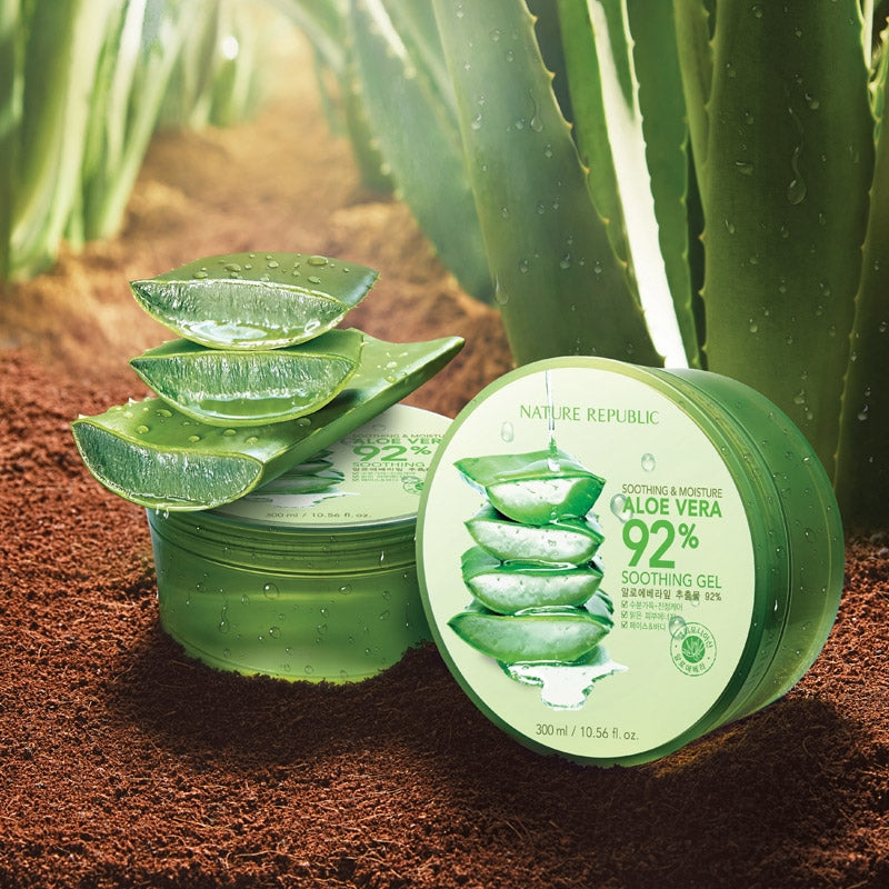 NATURE REPUBLIC - Gel Adoucissant - Soothing&Moisture Aloe Vera 92% 300ml
