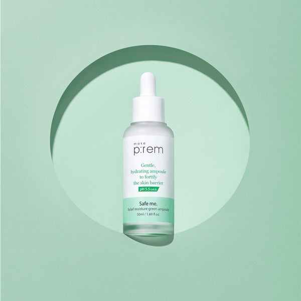 MAKE P:REM Safe Me Relief Moisture Green Ampoule 50ml