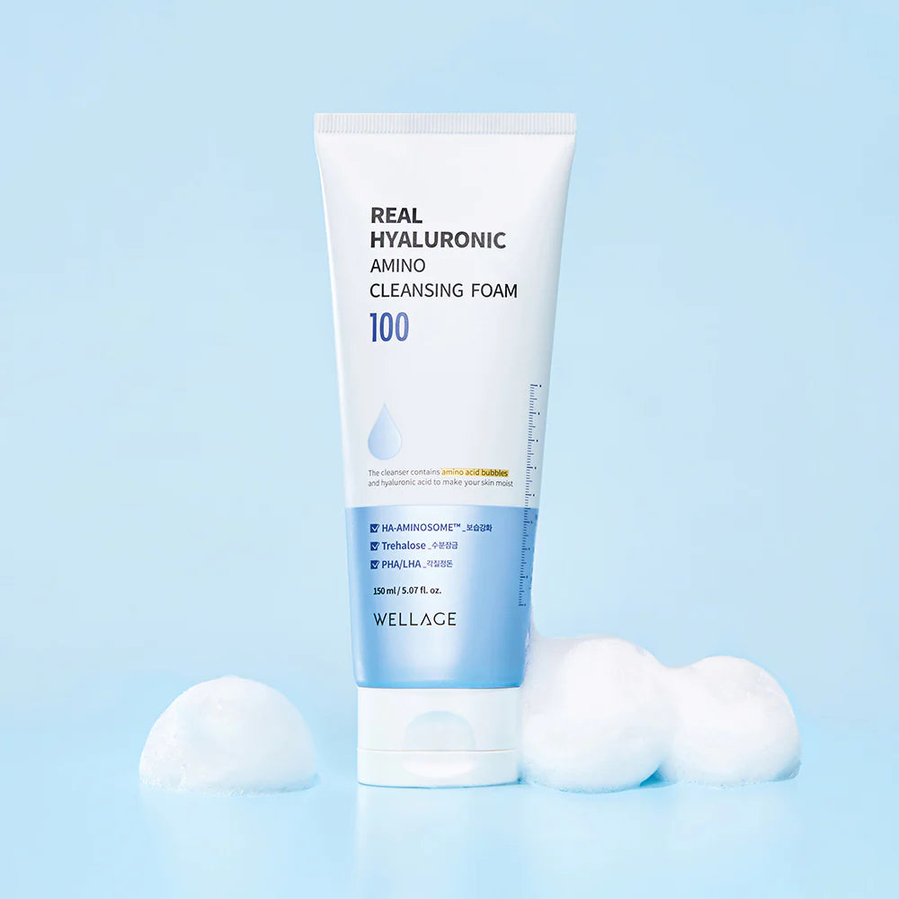 WELLAGE Real Hyaluronic Amino Cleansing Foam