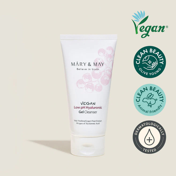 MARY & MAY Vegan Low pH Hyaluronic Gel Cleanser 150ml